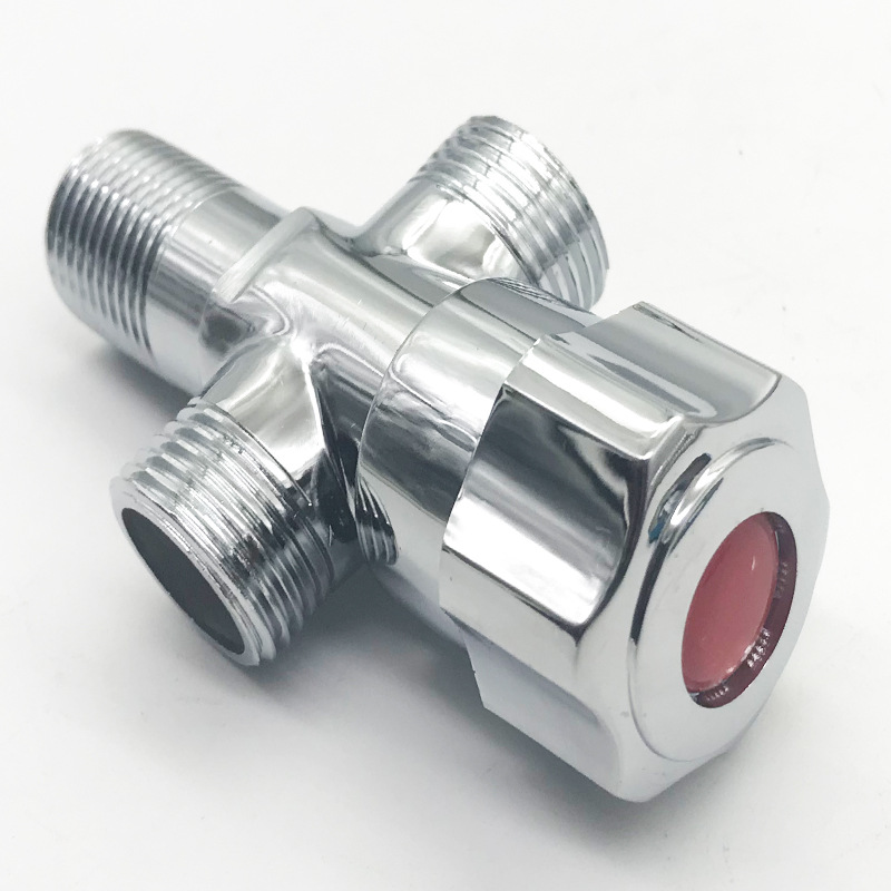 一进二出三通全铜双出水三角阀 马桶台面盆止水阀 水暖铜配件