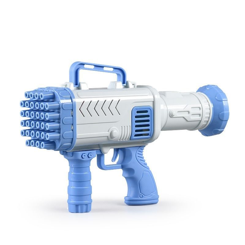 Tiktok Same Style 32-Hole Bazooka Bubble Machine Handheld Gatling Bubble Gun Automatic Bubble Blowing Toys Wholesale