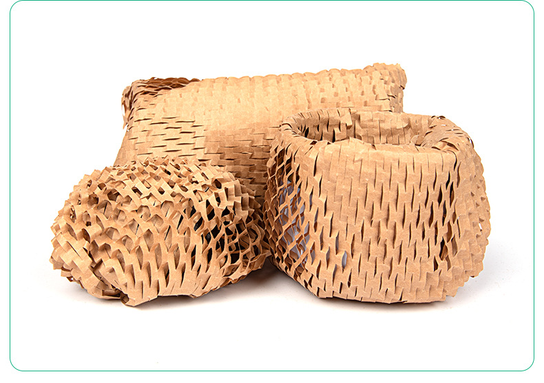 蜂窝蜂巢牛皮纸卷环保可降解打包防震缓冲化妆品包装起气泡膜卷