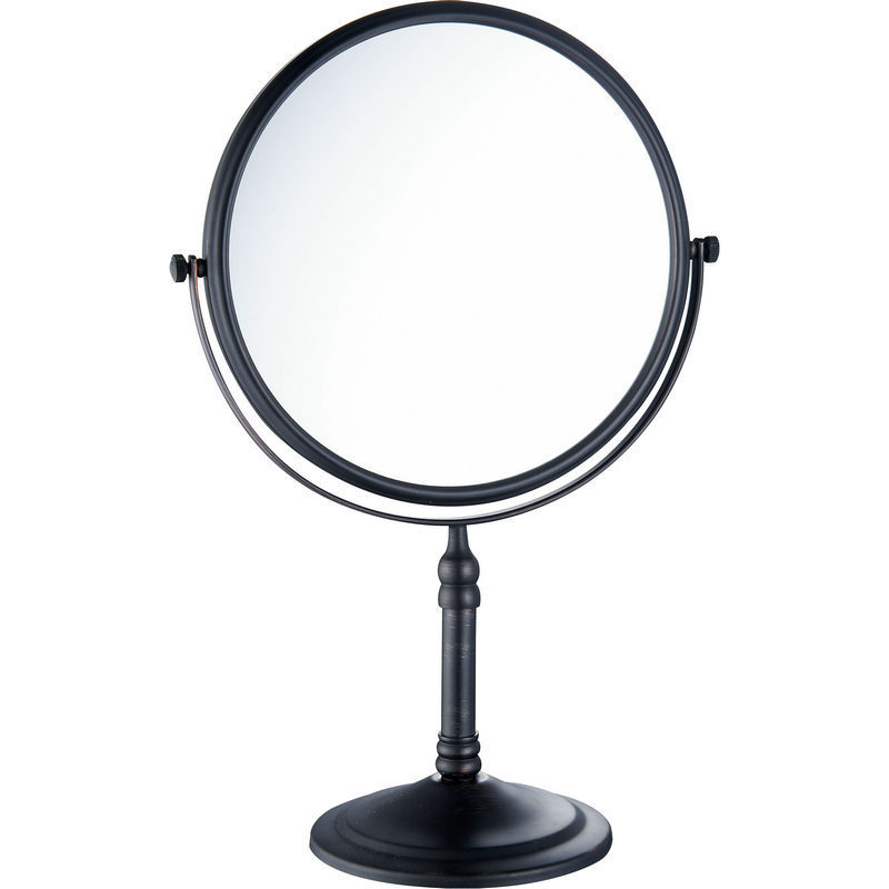 Internet Celebrity Makeup Hairdressing Mirror Large Mirror Wall Hanging Alumimum Hairdressing Mirror Desktop Two Sides round Mirror Personalized Silver Mirror