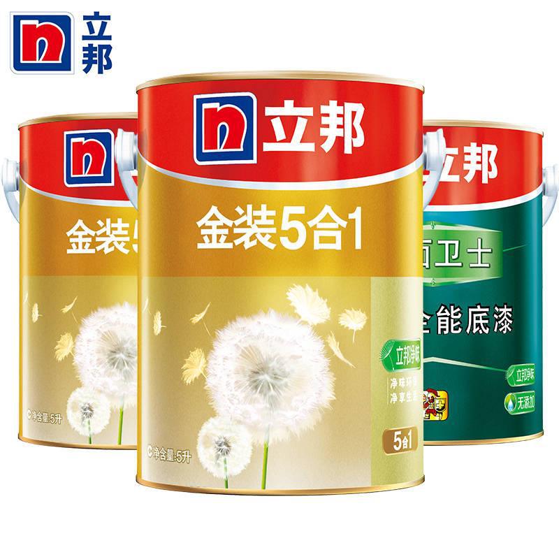 源头厂家立邦净味120二合1油漆涂料5l美得丽内墙乳胶漆墙面 漆18l