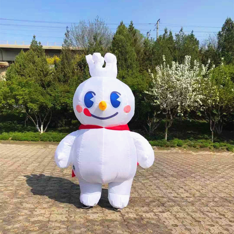 圣诞节活动卡通人偶充气服圣诞老人气模招手跳舞舞星卡通人定制