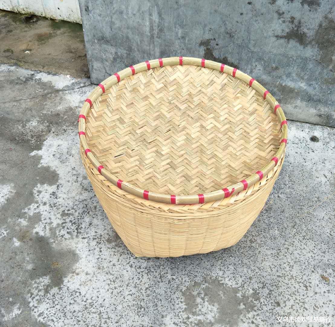 Bamboo Woven Large Size Turnover Basket Bamboo Plaited Articles Rice-Washing Basket Bamboo Basket Storage Basket Wedding Basket Dustpan