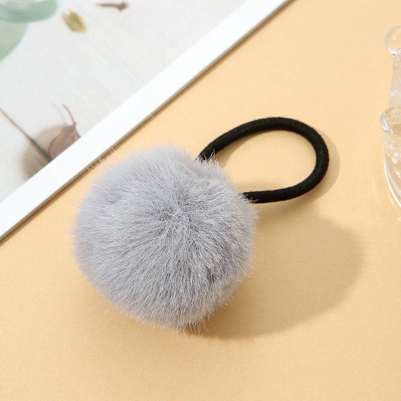 Autumn and Winter Plush Headdress Candy Color Campus Zaihuile Hair Rope Korean Trending Girl Rubber Band Hair Ring Accessories Imitation Fur