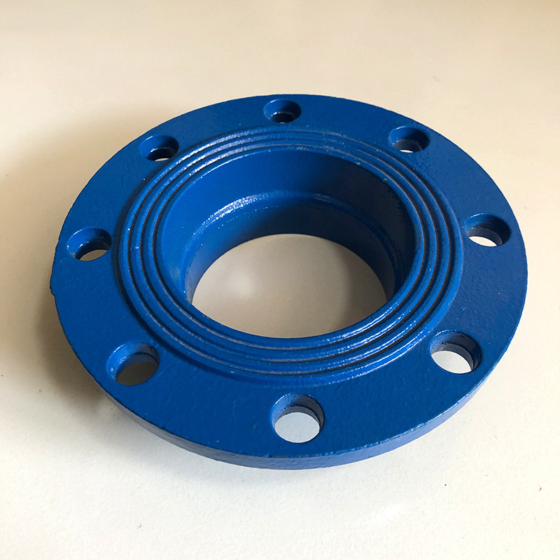 厂家直销沟槽法兰盘沟槽管件 球墨铸铁管件 dn114涂塑转换法兰