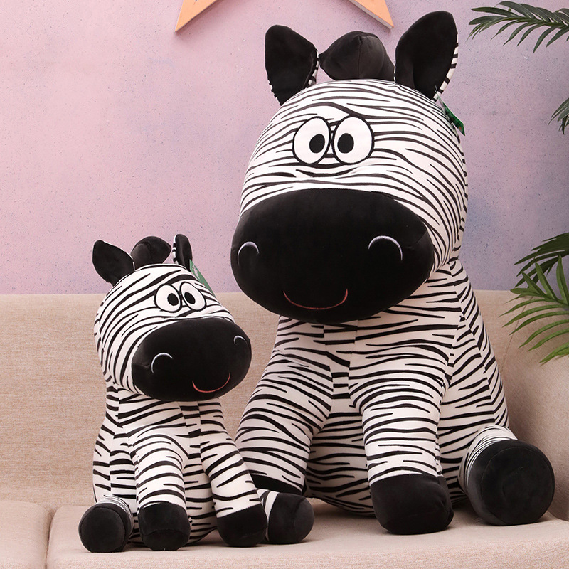 可爱呆萌斑马毛绒玩具布娃娃公仔玩偶床上抱枕送女生礼物厂家批发