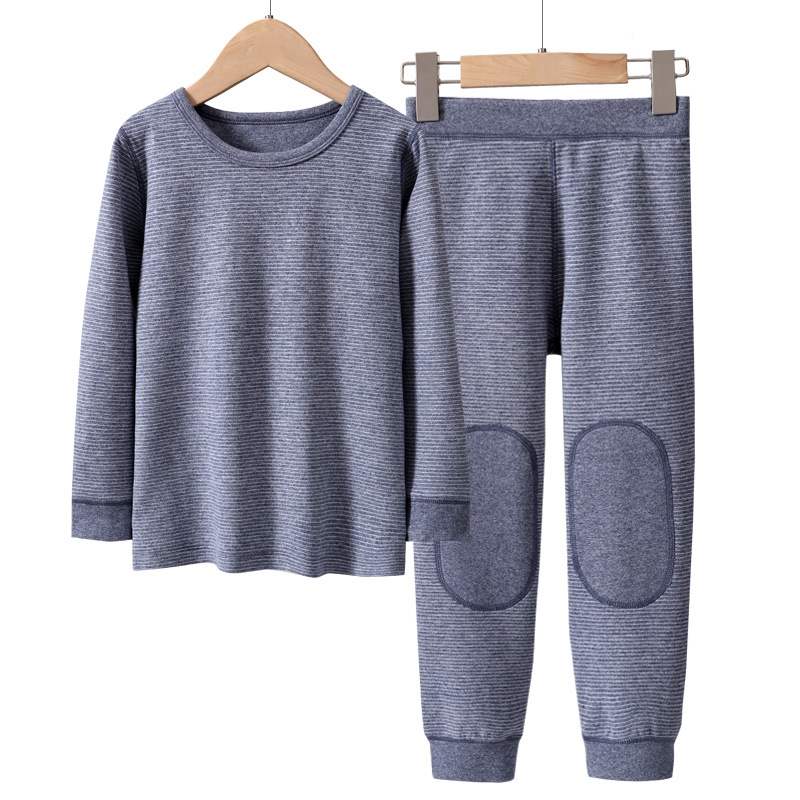 Autumn and Winter New Medium and Large Children's Thermal Underwear Suit Boys and Girls Autumn Clothes Long Pants Thermal Clothes Long Johns Suit