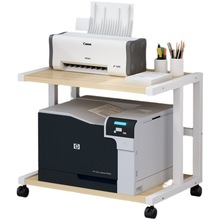 桌下打印机置物架可移动双层落地支架办公室桌面家用储物收纳层架