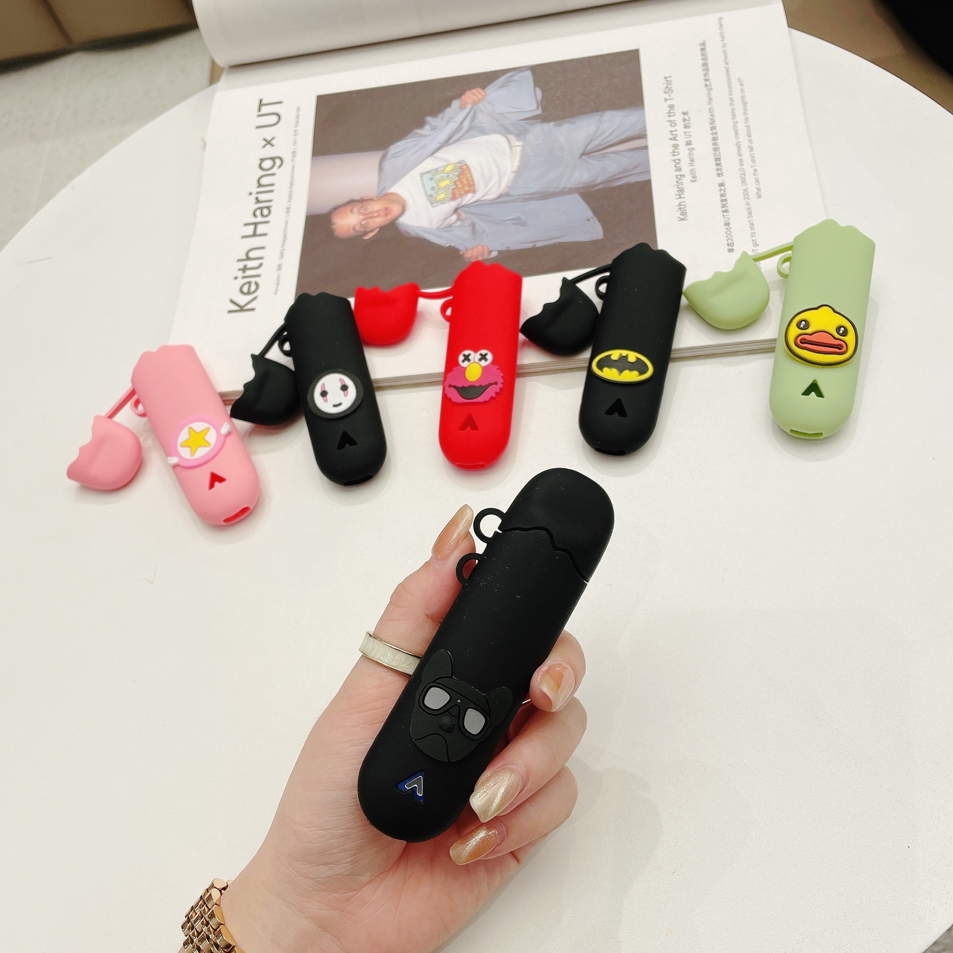 新铂德保护套卡通硅胶套boulder电子器烟套防尘皮套贴纸挂绳琥珀