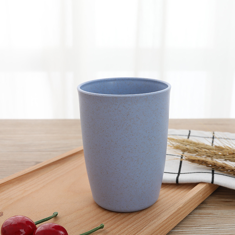 小麦秸秆漱口杯马克杯子情侣牙刷杯洗漱杯水杯小麦杯喝水杯印logo