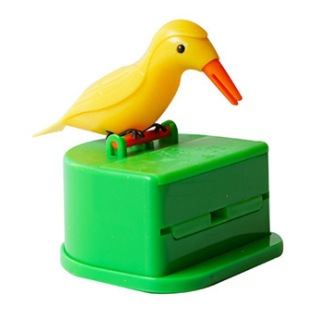 Bird Toothpick Box Smart Toothpick Storage Box Home Toothpick Tin Press Pop-Up Bird Toothpick Holder Cute Wings