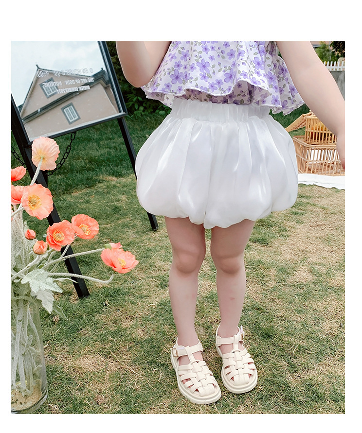 外贸童装代发女童短裤21夏季儿童高腰薄款宝宝南瓜裤灯笼裤外穿潮