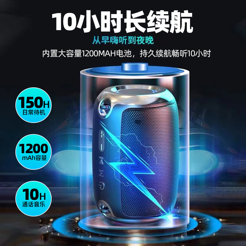 Drop-Resistant Portable Bluetooth Speaker Card Wireless Extra Bass Outdoor Car Audio Small-Sized Gun Bluetooth Speaker