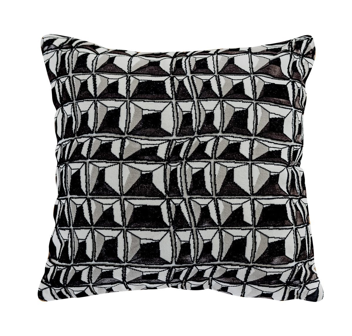 Light Luxury Black and White Sofa Pillow Cases Ins Style Modern Minimalist Living Room Soft Decoration Jacquard Pillow Sofa Bed Cushion for Leaning on