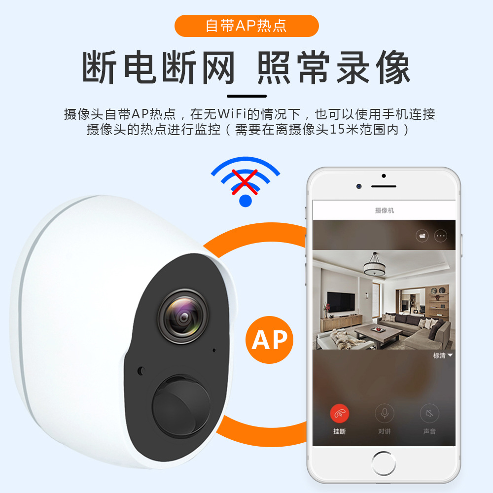 Graffiti Smart Tuya Low-Power Battery Surveillance Camera Wide-Angle Zoom Mobile Phone Remote Energy Cheng Zhi Surveillance
