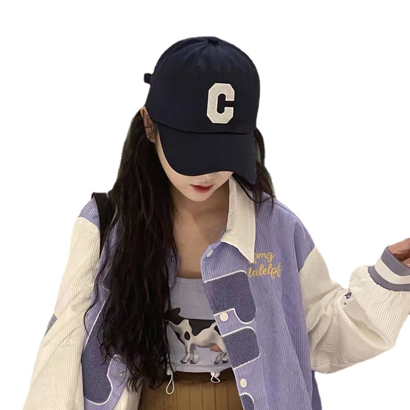 Hat for Women Spring All-Match Fashion Internet Celebrity Same Style Baseball Cap Autumn New Letter Embroidery Fashion Peaked Cap for Men
