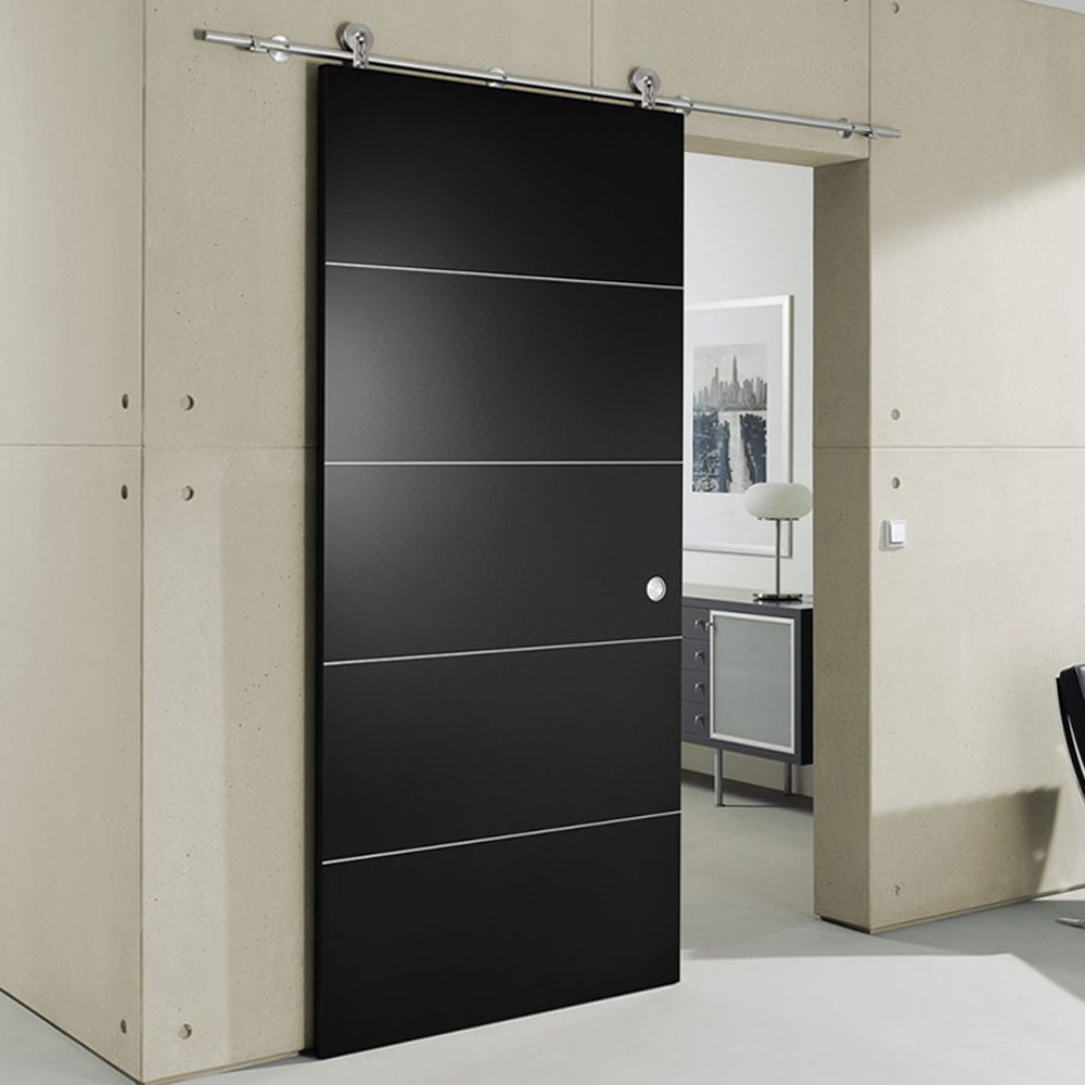 0成交9套佛山厂家批发生态木门幽灵轨道移门室内隐形推拉门现代隔音