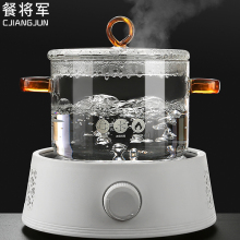 。玻璃消毒锅茶洗带盖洗茶器可明火耐高温大号电陶炉煮茶杯器笔洗