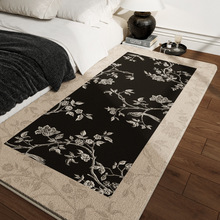 卧室床边地毯轻奢感复古法式客厅仿羊绒羊羔绒床前地垫床边毯