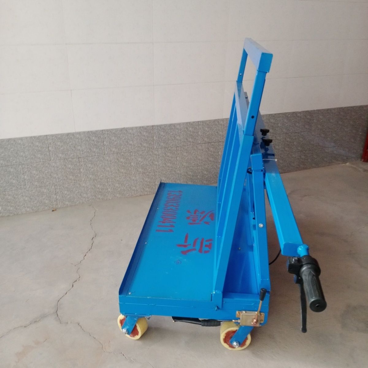 电动工地拉玻璃车石膏板车大玻璃电动推车折叠玻璃车隔墙板运输车