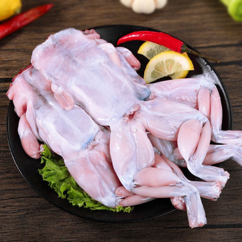 牛蛙鲜活新鲜现抓现杀速冻真空批发无冰衣大号蛙肉商用蛙腿办公室