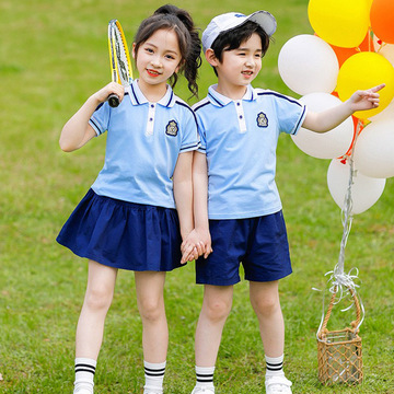 儿童夏季班服运动风薄款幼儿园园服夏装小学生学院风校服毕业服夏