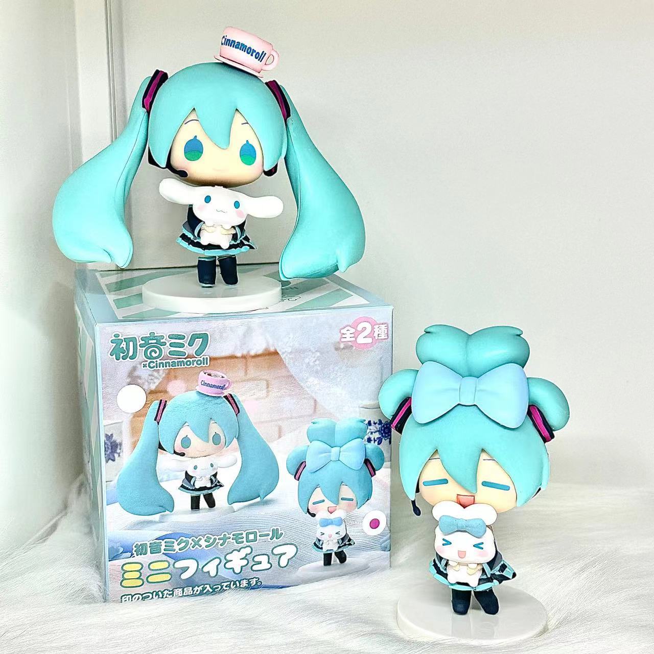 q版 2款初音未来miku 手办景品公仔桌面摆件礼物车载 国产手办