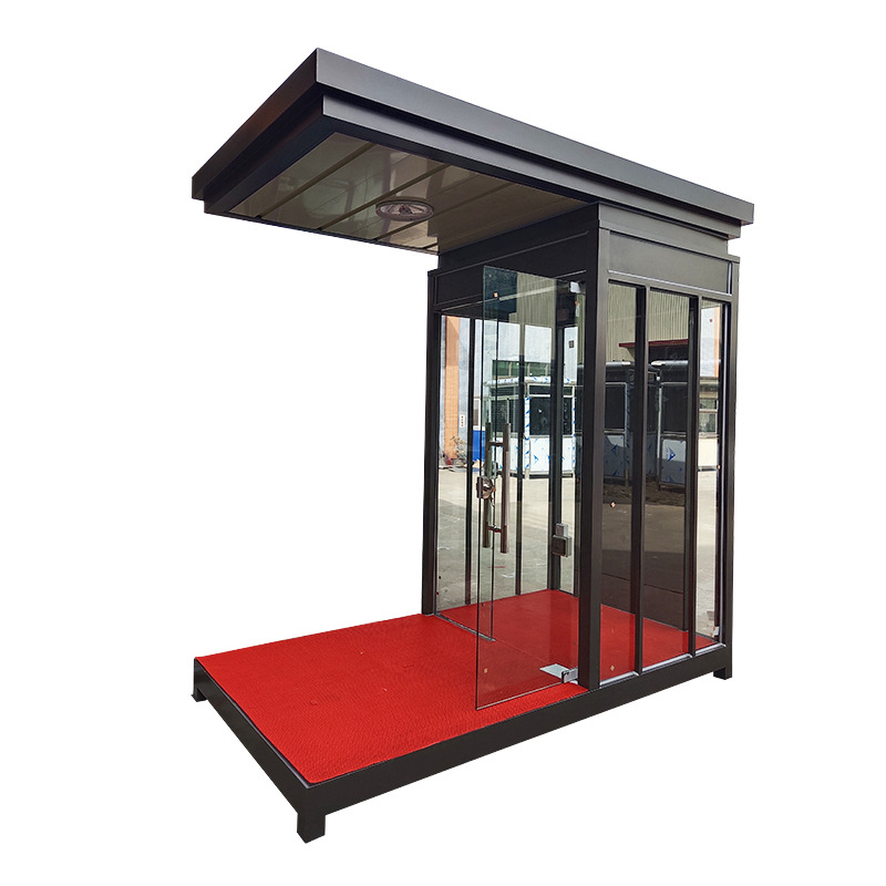 不锈钢岗亭保安亭户外售楼部形象站台小区移动门卫值班亭礼宾岗亭