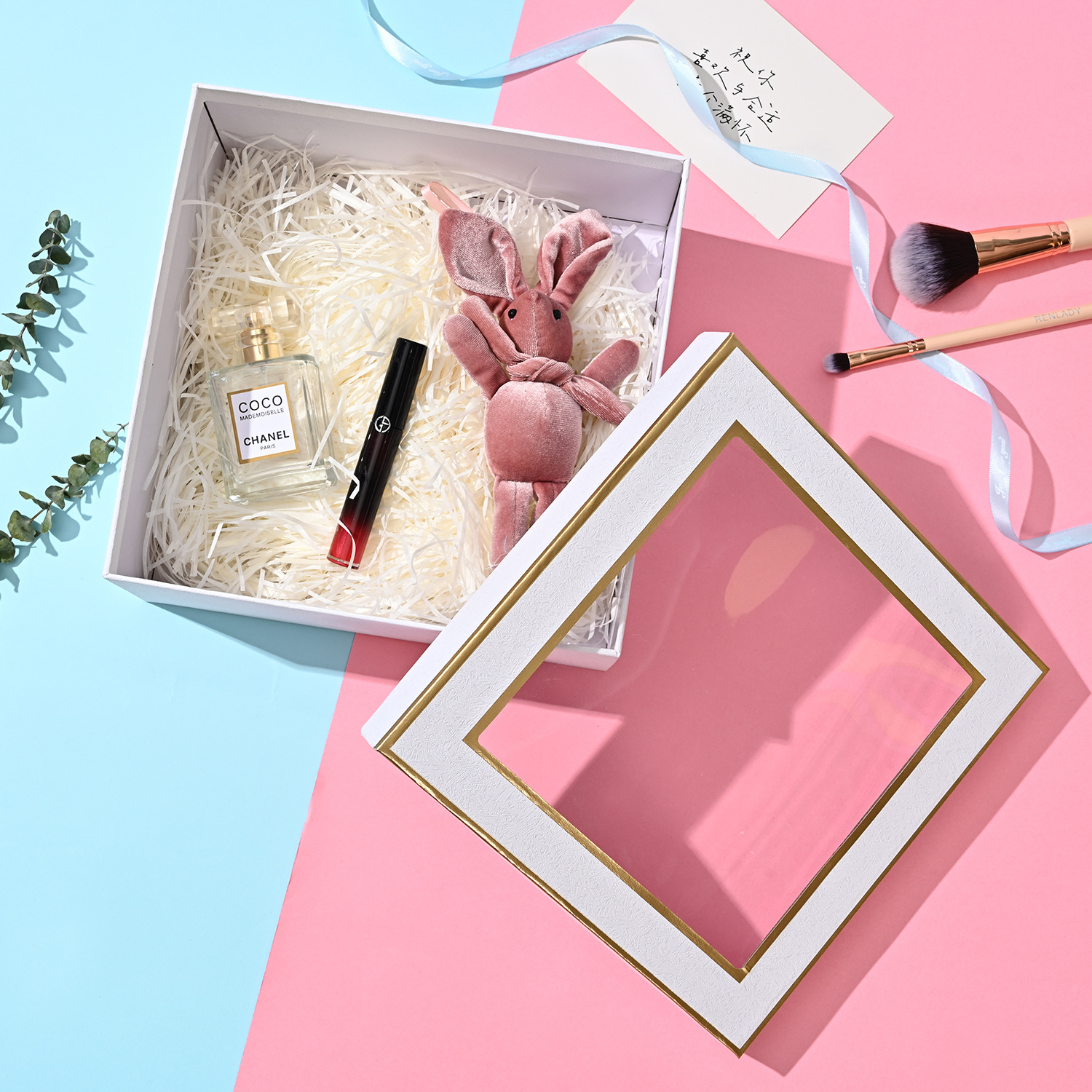 开窗透明礼盒天地盖生日礼品包装盒高级感伴娘伴手礼圣诞新年空盒