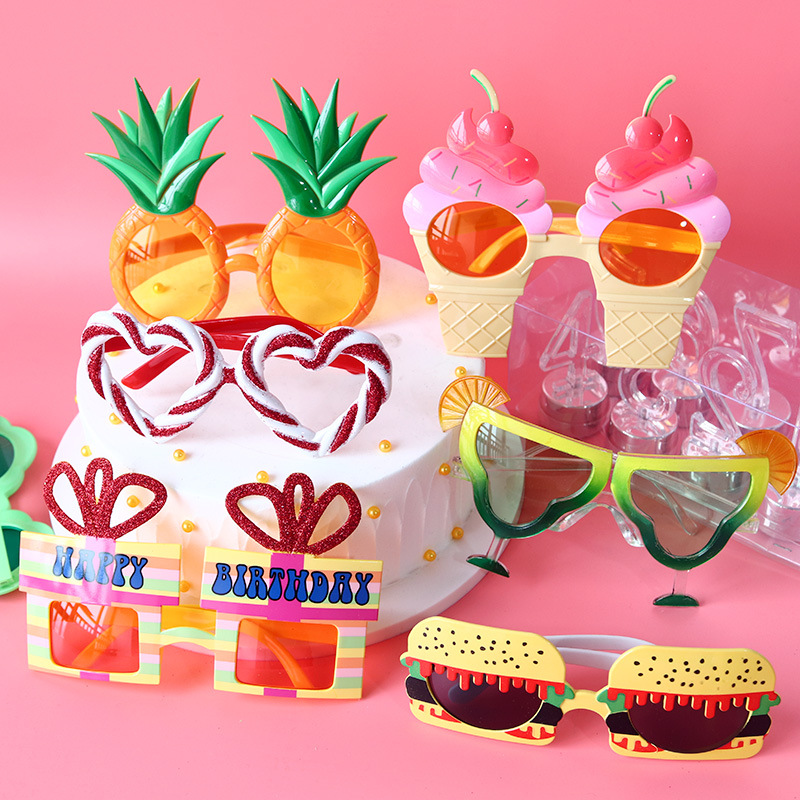 Internet Celebrity Funny Glasses Happy Birthday Party for Children Glasses Cake Decoration Photo Props Birthday Glasses Glasses