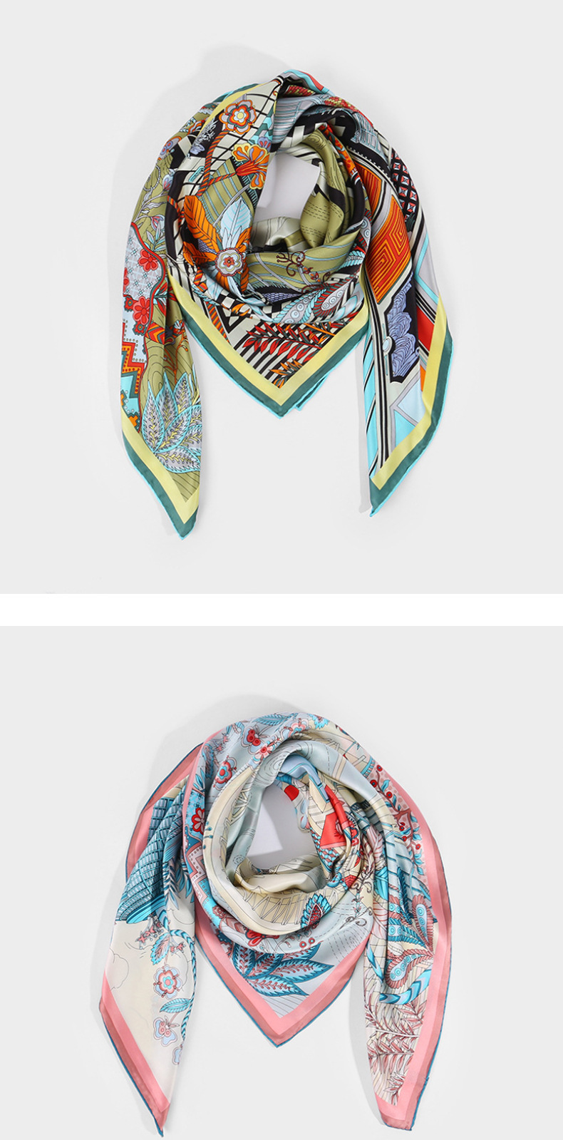 杭州丝绸高端真丝女丝巾春秋冬百搭洋气超大方巾桑蚕丝围巾披肩