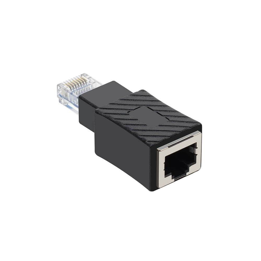 rj45公转母弯头网线90度网络信号转接头rj45公对母 rj45网络延长