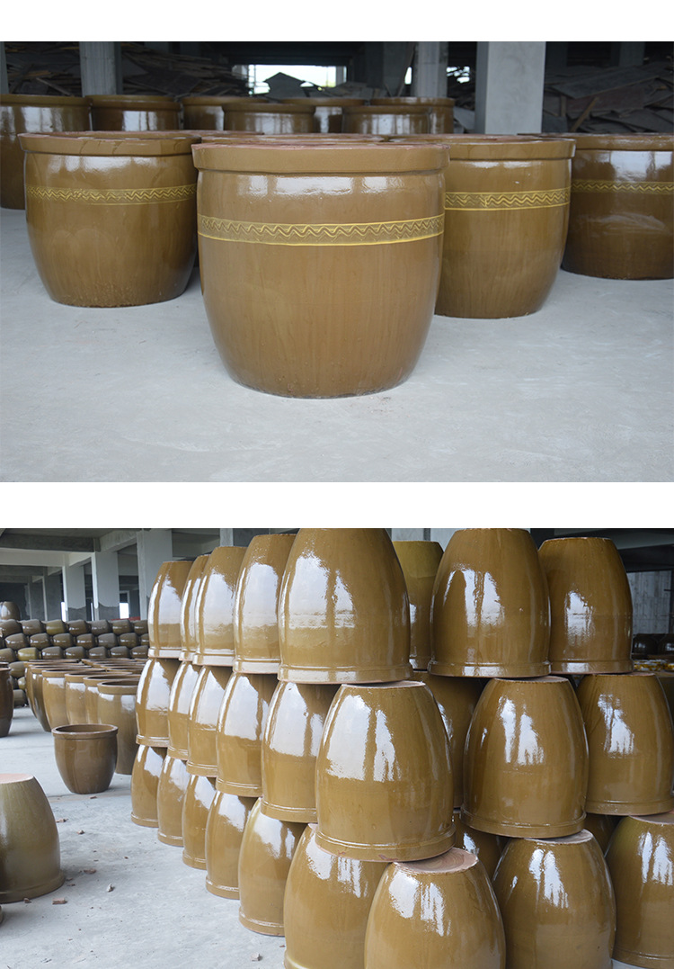 大水缸老式储水家用陶瓷大号养鱼瓦缸粗陶缸陶土小瓷睡莲荷花盆缸