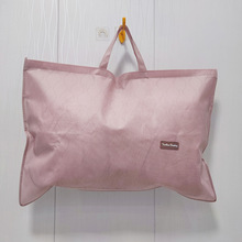厂家直销无纺布外卖袋枕头包装袋礼品覆膜丝印pvc环保透明拉链包
