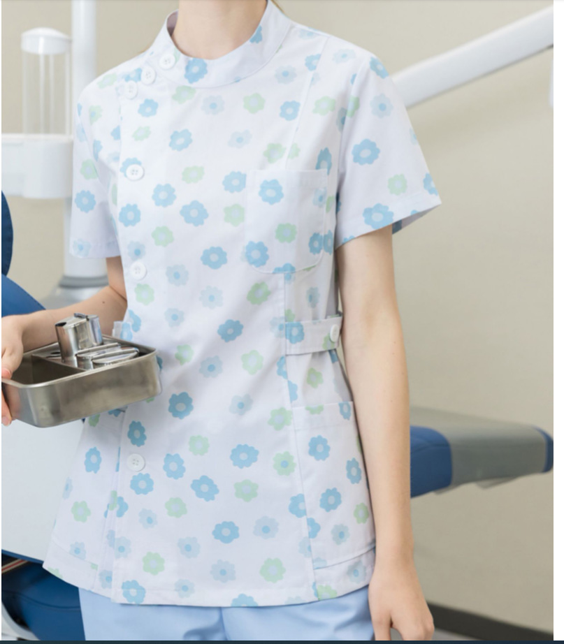 护士服分体套装夏短袖蓝色口腔医院体检中心护士导医工作服护士装