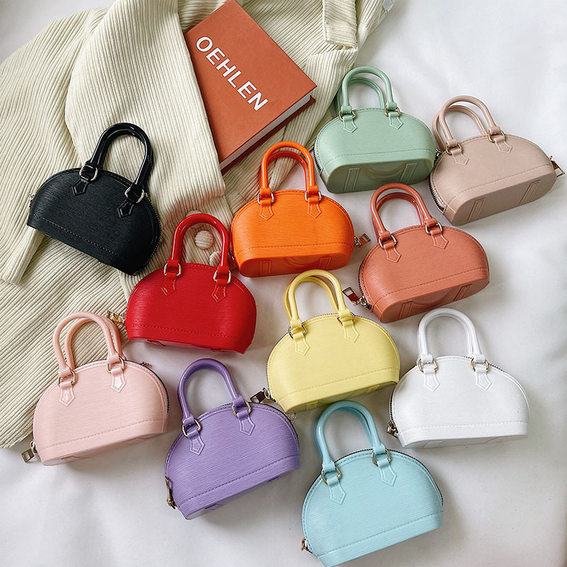 Mini Jelly Bag Handbag Children's Bags 2024 New Shell Bag Crossbody Portable Coin Purse Candy Color Women's Bag