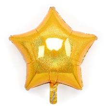4SZ0批发五角星爱心铝箔气球儿童生日派对装饰布置18寸磨砂金属色