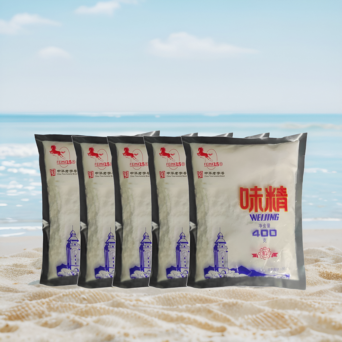 粉末状飞马味精400g重庆特产正宗速溶面食米线烧烤麻辣烫火锅调料