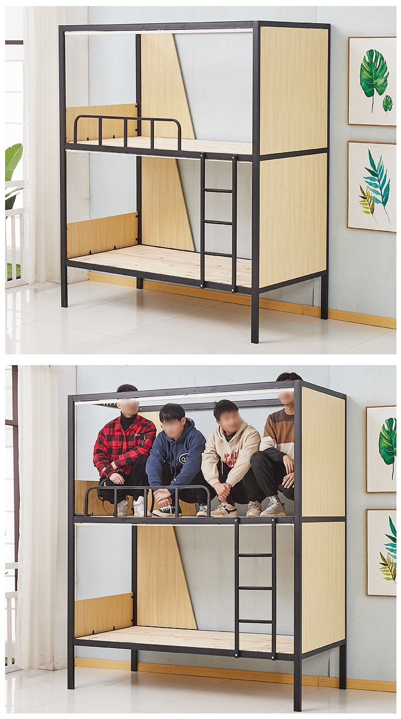 供应上下铺铁架床双层架子床 工地员工宿舍钢制高架床上下铺厂家