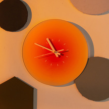 【12英寸30cm】网红北欧日落钟客厅时钟创意钟表摆件玻璃挂钟批发