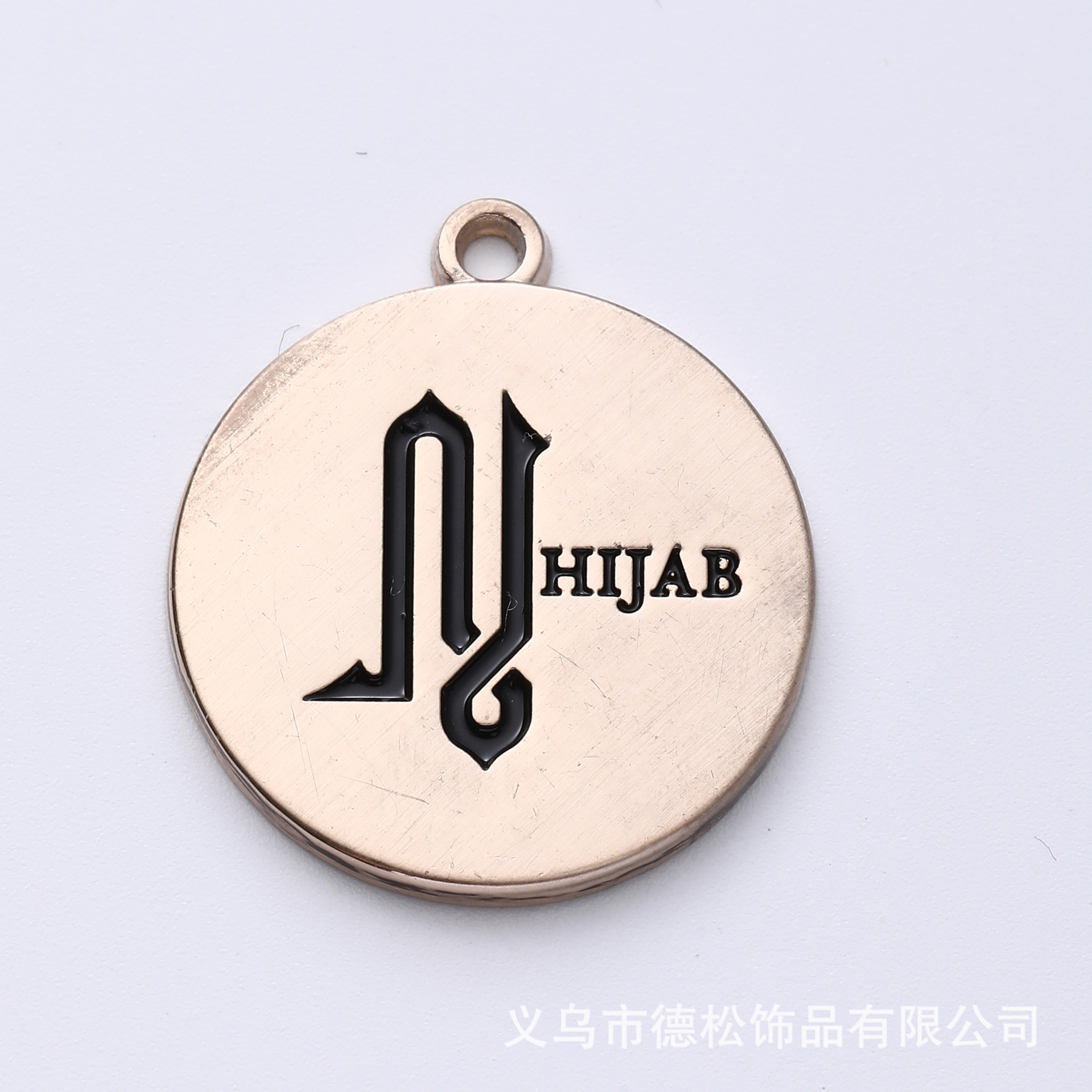 Zinc Alloy Cosmetic Bag Metal Small Hangtag Die Casting Logo Concave Color Metal Nameplate Drawing Making Metal Label