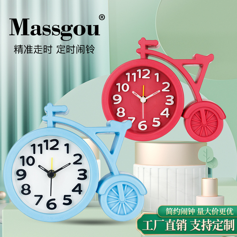 Color Children's Alarm Clock Cartoon Creative Alarm Clock Alarm Alarm Watch Student Alarm Clock Mute Bedside Alarm Clock Direct Sales