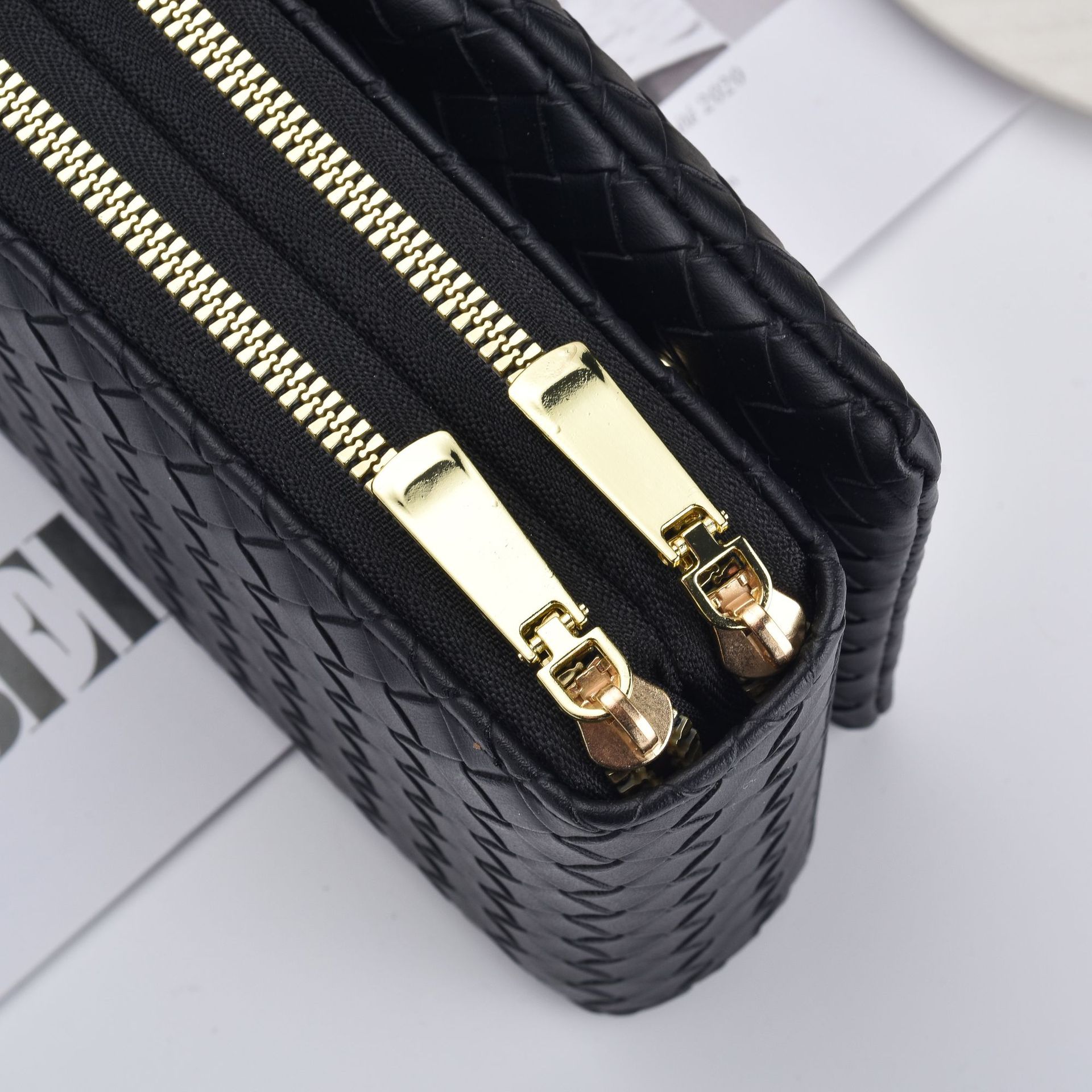 Trendy Women's Bags New Ladies' Purse Female Zipper Handbag Korean Weaving Fashion Student Purse Mobile Phone Bag