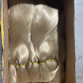 跨境热销手勾练习假发发丝化纤高温丝发料未处理品原材料厂家直销