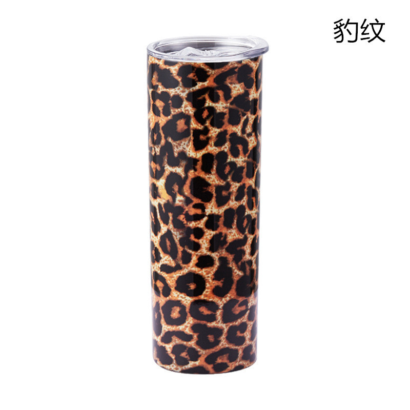 Cross-Border 304 Stainless Steel Cup with Straw Sublimation Vacuum Cup 20Oz Cup Tumbler Gift Wholesale Customization