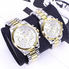 Couples wrist watch set 新款男女款对表钢带时装石英情侣手表