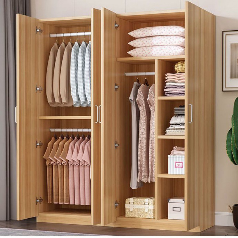 实木衣柜实木家具简易组装学生宿舍单身公寓屋衣鞋储物柜单身公寓