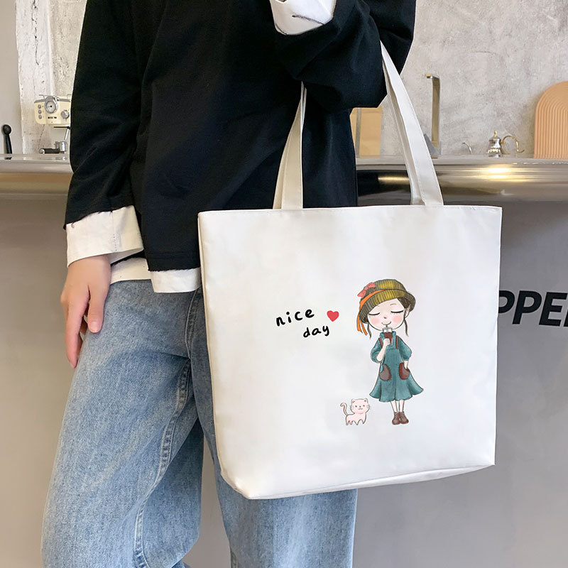 Women Bag Large capacity canvas bag Single shoulder handbag Student Tote bag