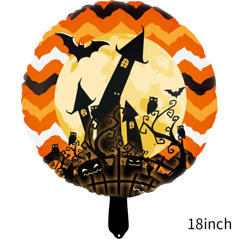 Cross-Border New Arrival Halloween Special-Shaped Aluminum Balloon Cartoon Special-Shaped Bat Skull Modeling Party Decoration Balloon