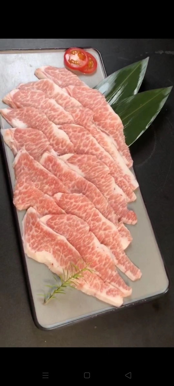 国产松板肉精修烤肉猪肉下巴肉猪颈肉黑猪五花肉雪花烤肉猪肉青